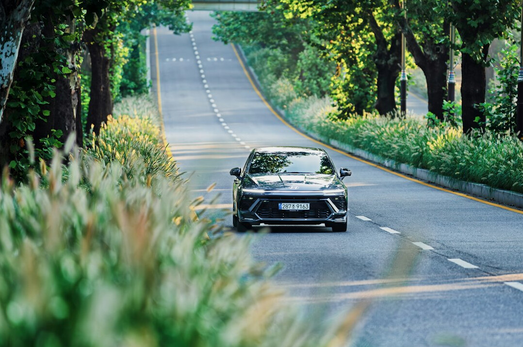 autonomous car on road