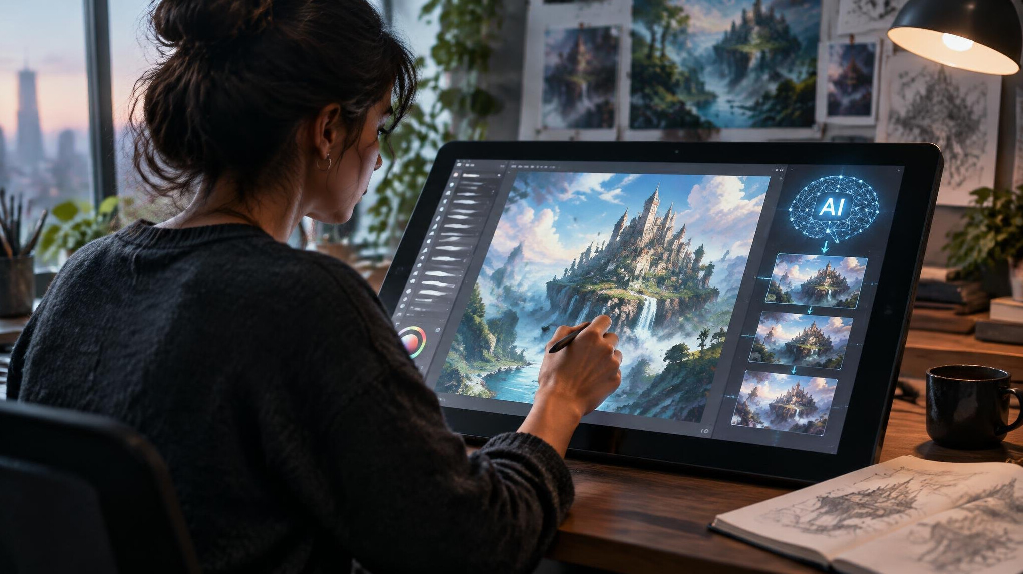 artist using ai software