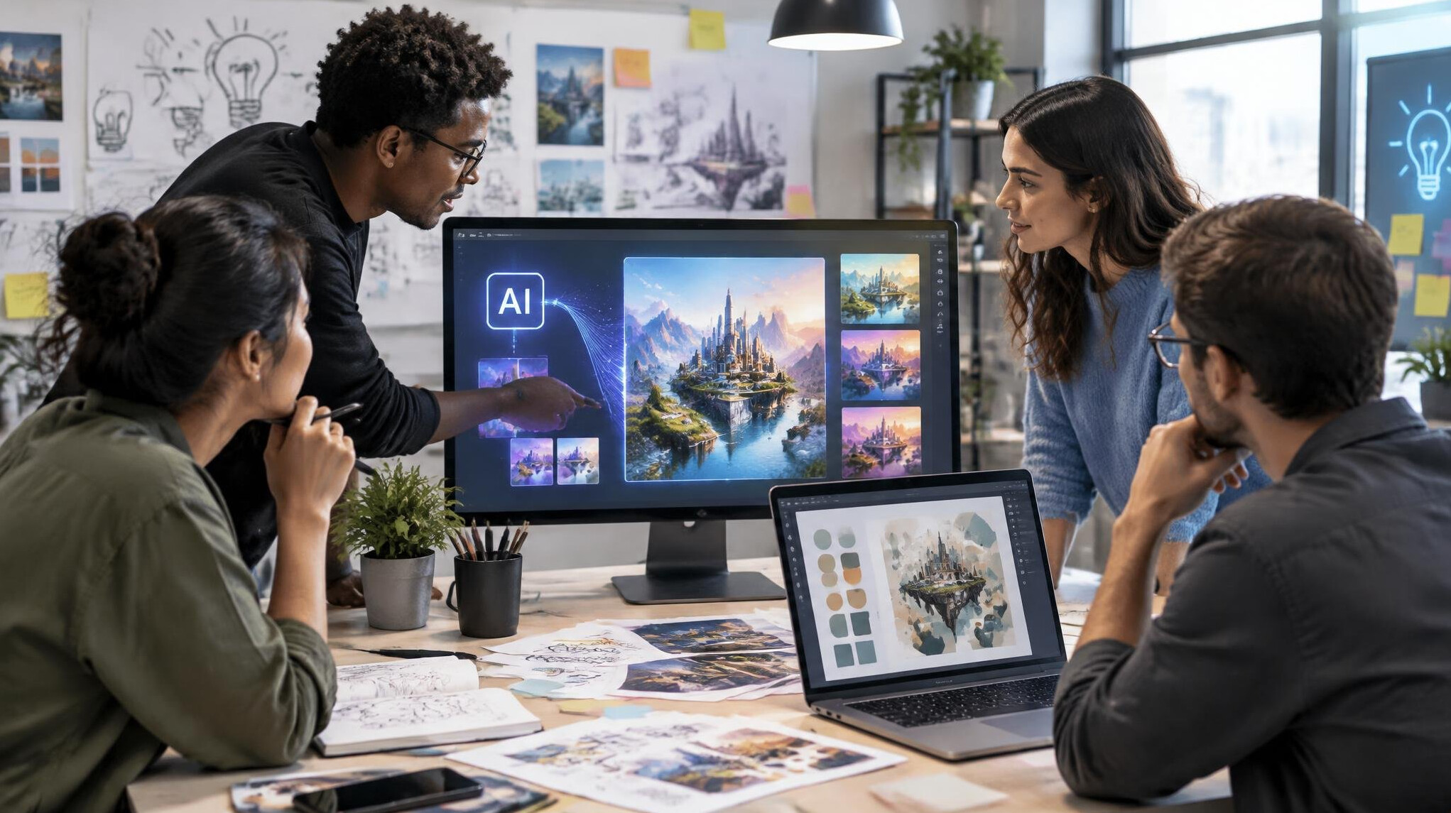 designer creating with ai tools